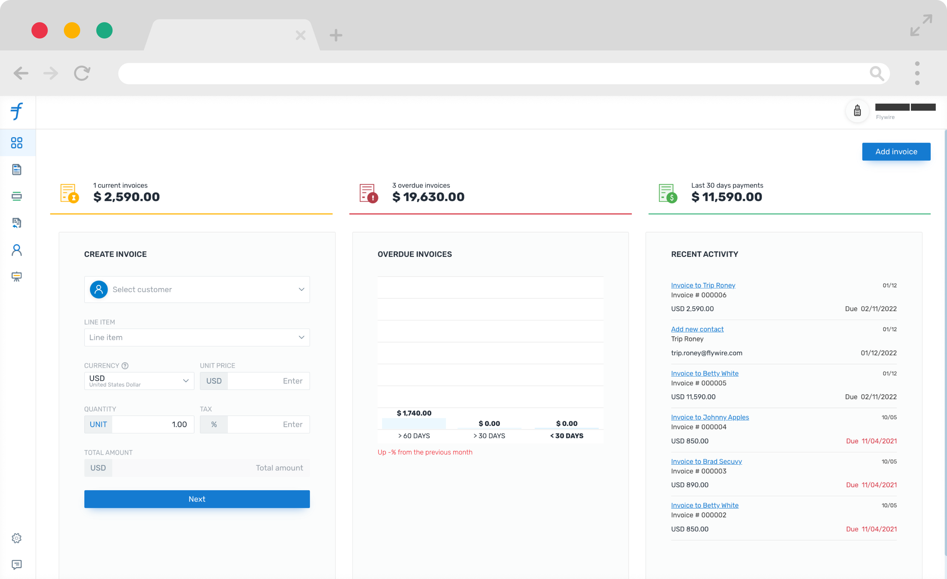 Invoicing Dashboard